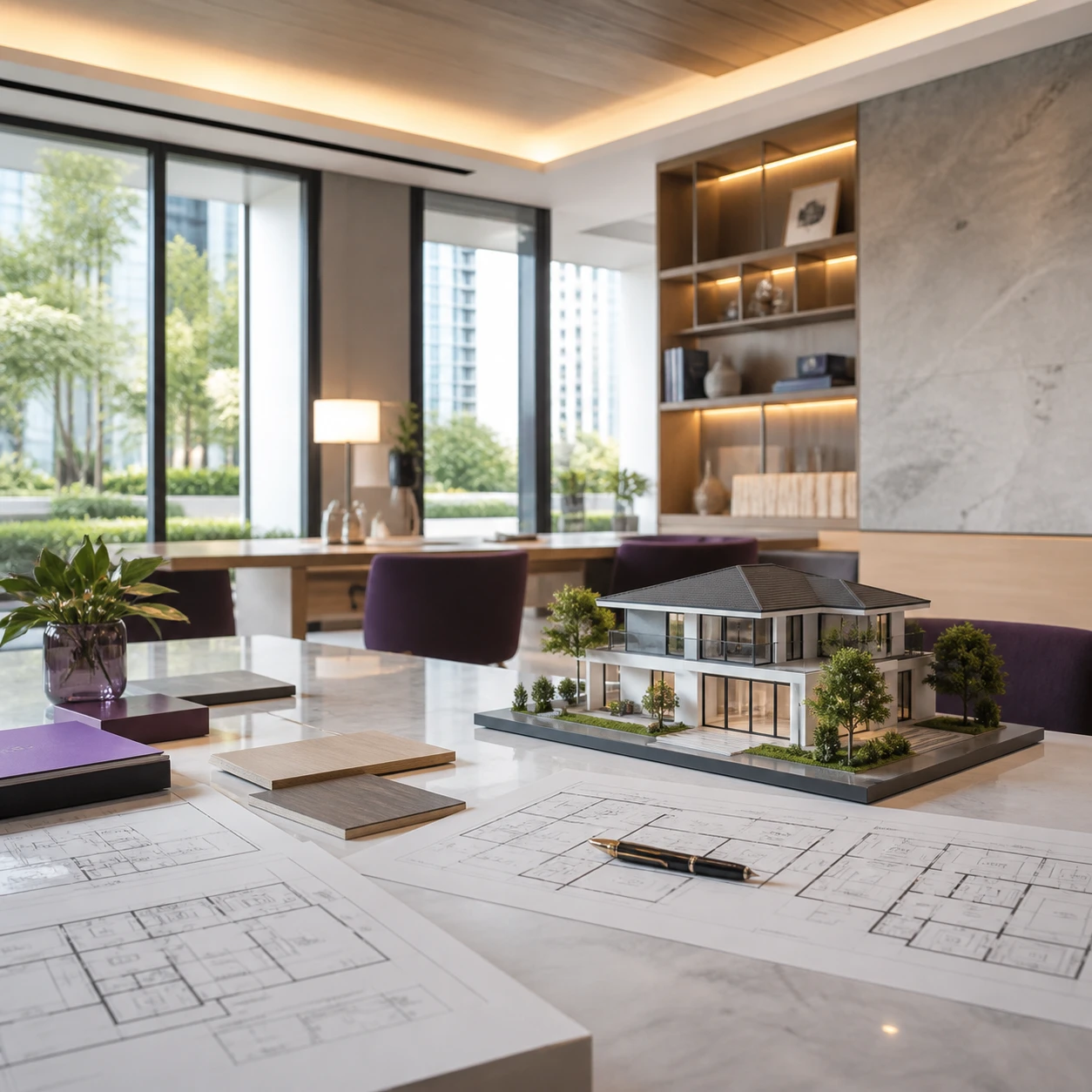สำนักงานและโมเดลอสังหาริมทรัพย์ของ Living-D